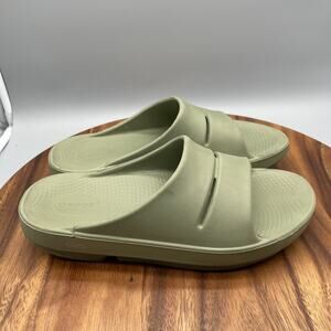 Oofos Original Sandals Mens Size 9 Green Recovery Thong Comfort Casual Shoes